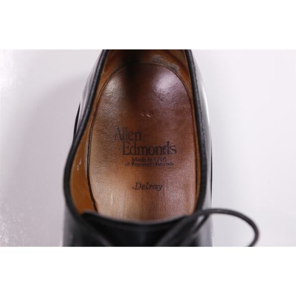 Allen Edmonds Delray Black Split Toe Oxford Leather Dress Shoes Men\'s US 10 A
